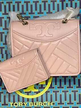 NWT~$550 TORY BURCH matching SET!!~Alexa Mini Should Bag + Mini Wallet